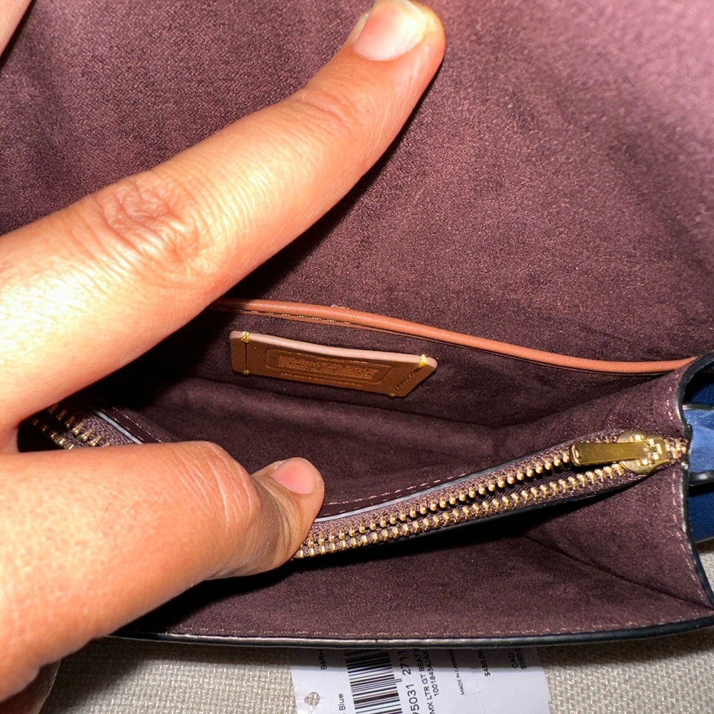 Coach Beat 18 deep blue saddle bag - Picture 8 of 15